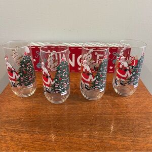 Luminarc Santa & Sleigh Vintage Glasses 4